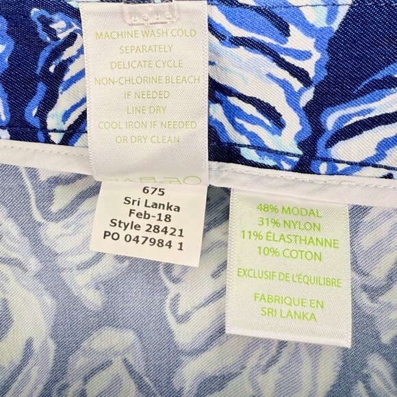 Lilly Pulitzer Keliani Blue Shell High Rise Skinny Jean| Blue & White | SIZE 10 - Picture 6 of 6